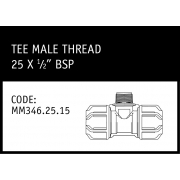 Marley Philmac Tee Male Thread 25mm x ½ BSP - MM346.25.15